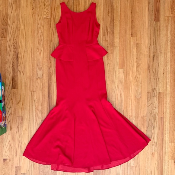 BCBGMAXAZRIA red peplum gown - Picture 1 of 4